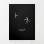 Minimalistisch alles in één foto collage QR bruilo Drieluik Uitnodiging (Cover)