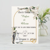 minimalistisch | Alles in één huwelijksuitnodiging Kaart (Staand voorkant)