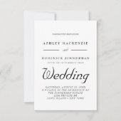 Minimalistisch alles in één moderne bruiloft kaart (Voorkant)