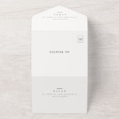 Minimalistisch alles in één RSVP bruiloft uitnodig All In One Uitnodiging (Buitenkant)