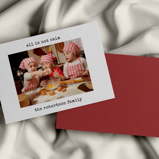 Minimalistisch alles is niet rustig foto kerst Kaa Bedankkaart