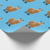 Minimalistisch Alpaca Design Wrapping Paper Cadeaupapier (Hoek)