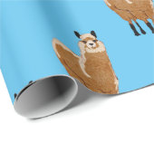 Minimalistisch Alpaca Design Wrapping Paper Cadeaupapier (Rol Hoek)