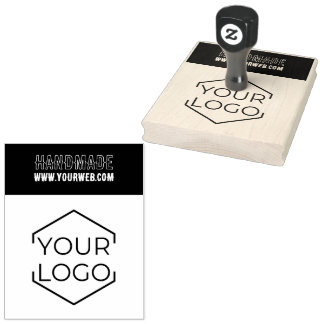 Minimalistisch ambachtelijk bedrijfslogo op maat rubberstempel