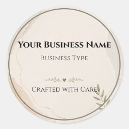 Minimalistisch ambachtelijk productlogo   ronde sticker