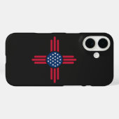 Minimalistisch Amerikaans Zia-symbool – Schoon mod Case-Mate iPhone Case (Achterkant (horizontaal))