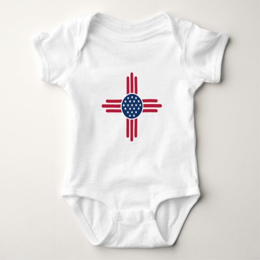 Minimalistisch Amerikaans Zia-symbool – Schoon mod Romper (Voorkant)