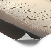 Minimalistisch Amsterdam City Skyline Wall Art Pos Poster (Hoek)