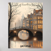 Minimalistisch Amsterdam City Skyline Wall Art Pos Poster (Voorkant)