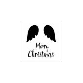 Minimalistisch Angel wingt vrolijk kerstfeest. Rubberstempel (Afrduk)