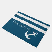 Minimalistisch anker- en Stripes-geluid Deurmat (Schuin)