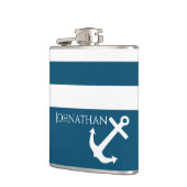 Minimalistisch anker- en Stripes-geluid Heupfles (Links)