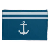 Minimalistisch anker- en Stripes-geluid Kussensloop (Achterkant)