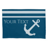 Minimalistisch anker- en Stripes-geluid Kussensloop (Voorkant)