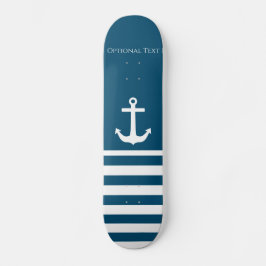 Minimalistisch anker- en Stripes-geluid Persoonlijk Skateboard