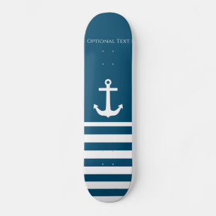 Minimalistisch anker- en Stripes-geluid Persoonlijk Skateboard