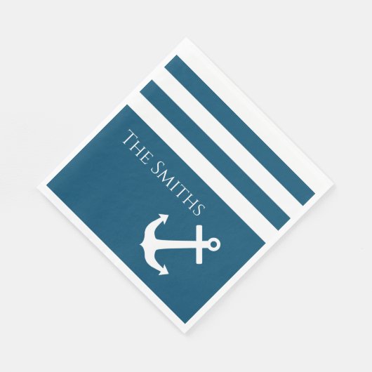 Minimalistisch anker- en Stripes-geluid Servet (Hoek)