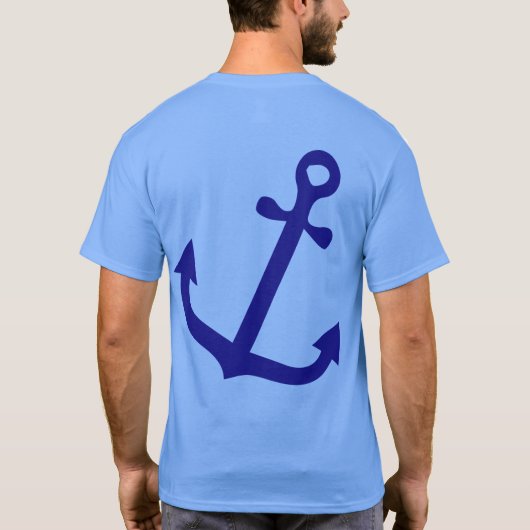 Minimalistisch anker nautisch ontwerp t-shirt (Achterkant)