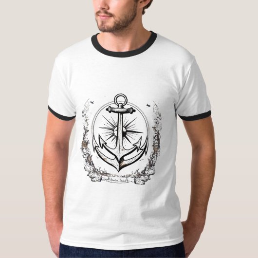 Minimalistisch anker - Sterkte & Zee Aansluiting T-shirt (Voorkant)
