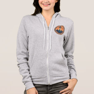Minimalistisch anker - Symbool van kracht Full-Zip Hoodie