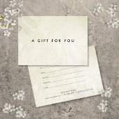 Minimalistisch Antiek Boho Cadeaucertificaat