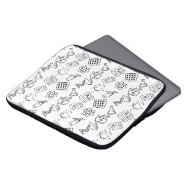 Minimalistisch Apotheek Icoon Patroon Laptophoes Laptop Sleeve