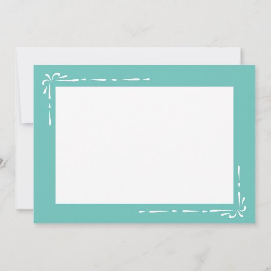 Minimalistisch aqua krijgen weldra Kaart (Achterkant)