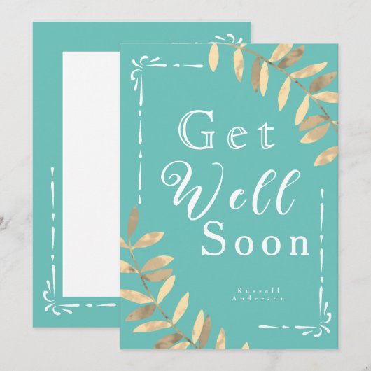 Minimalistisch aqua krijgen weldra Kaart (Voorkant / Achterkant)