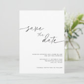 minimalistisch ARCHER Save the Date Invitation Kaart (Staand voorkant)