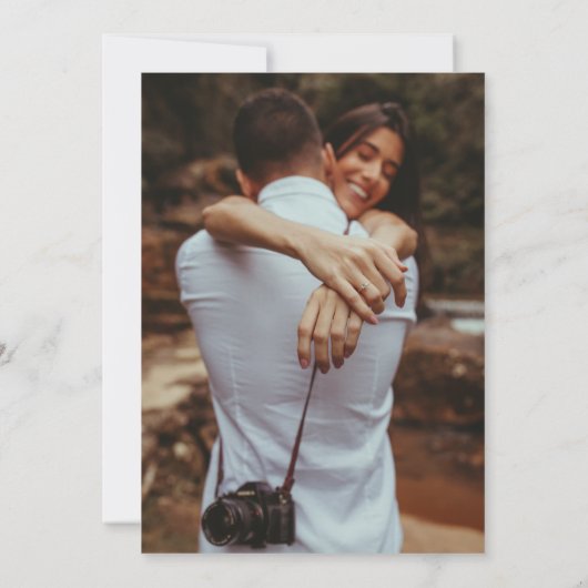 minimalistisch ARCHER Save the Date Invitation Kaart (Achterkant)