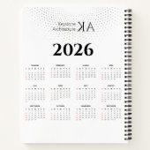 Minimalistisch Architectuur Journal met 2026 Agend Notitieboek (Achterkant)