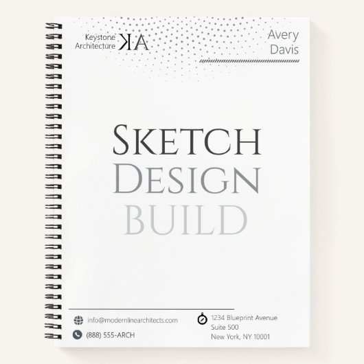 Minimalistisch architectuurjournaal met kalender 2 notitieboek (Voorkant)