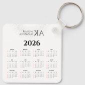 Minimalistisch architectuurjournaal met kalender 2 sleutelhanger (Achterkant)