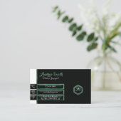 Minimalistisch artistiek monogram voor Emerald Gre Visitekaartje (Staand voorkant)