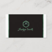 Minimalistisch artistiek monogram voor Emerald Gre Visitekaartje (Achterkant)