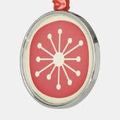 Minimalistisch atoomtijdperk in de Middeleeuwse ee Metalen Ornament (Links)