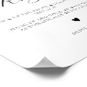 Minimalistisch Audio Gastenboek Trouwbord Poster (Hoek)