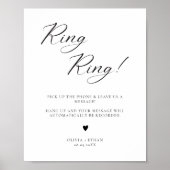 Minimalistisch Audio Gastenboek Trouwbord Poster (Voorkant)