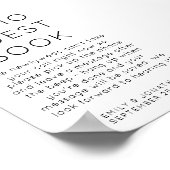 Minimalistisch Audio Gastenboek Trouwbord Poster (Hoek)