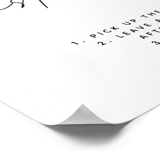 Minimalistisch audio-gastenboekbord | Boho-gastenb Poster (Hoek)