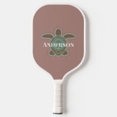 Minimalistisch Australisch Aboriginaal Zee Schildp Pickleball Paddle (Achterkant)