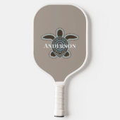 Minimalistisch Australisch Aboriginaal Zee Schildp Pickleball Paddle (Achterkant)