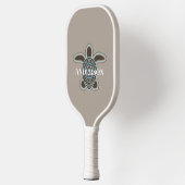 Minimalistisch Australisch Aboriginaal Zee Schildp Pickleball Paddle (Links)