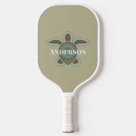 Minimalistisch Australisch Aboriginaal Zee Schildp Pickleball Paddle