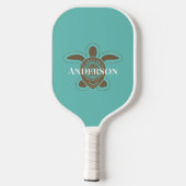 Minimalistisch Australisch Aboriginaal Zee Schildp Pickleball Paddle (Achterkant)