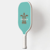 Minimalistisch Australisch Aboriginaal Zee Schildp Pickleball Paddle (Links)