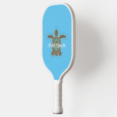 Minimalistisch Australisch Aboriginaal Zee Schildp Pickleball Paddle (Links)