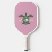 Minimalistisch Australisch Aboriginaal Zee Schildp Pickleball Paddle (Achterkant)