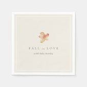 Minimalistisch Autumn Leaf "Herfst in Love"-Baby s Servet (Voorkant)