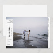 Minimalistisch Avant Garde-fotohuwelijk Kaart (Voorkant / Achterkant)